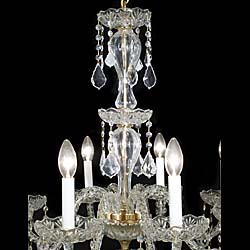 A 20th century eight branch Swarovski chrystal chandelier 