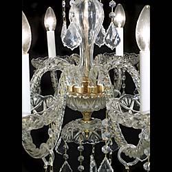 A 20th century eight branch Swarovski chrystal chandelier 