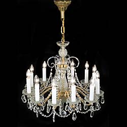 One of Four Identical Cut Glass Chandeliers 