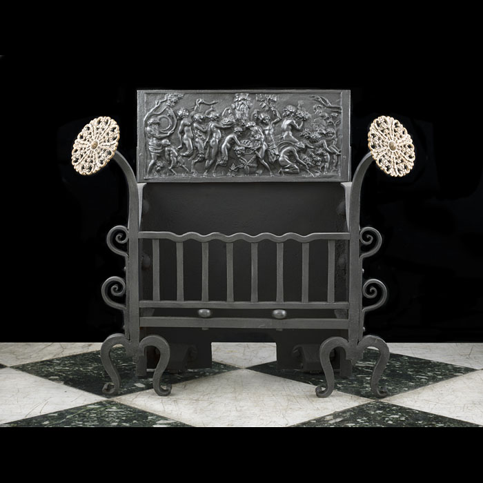 A Cast Iron Arts And Crafts Fire Grate