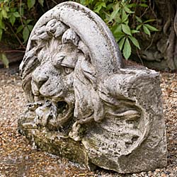 A Victorian Portland Stone Lion Fountain Head