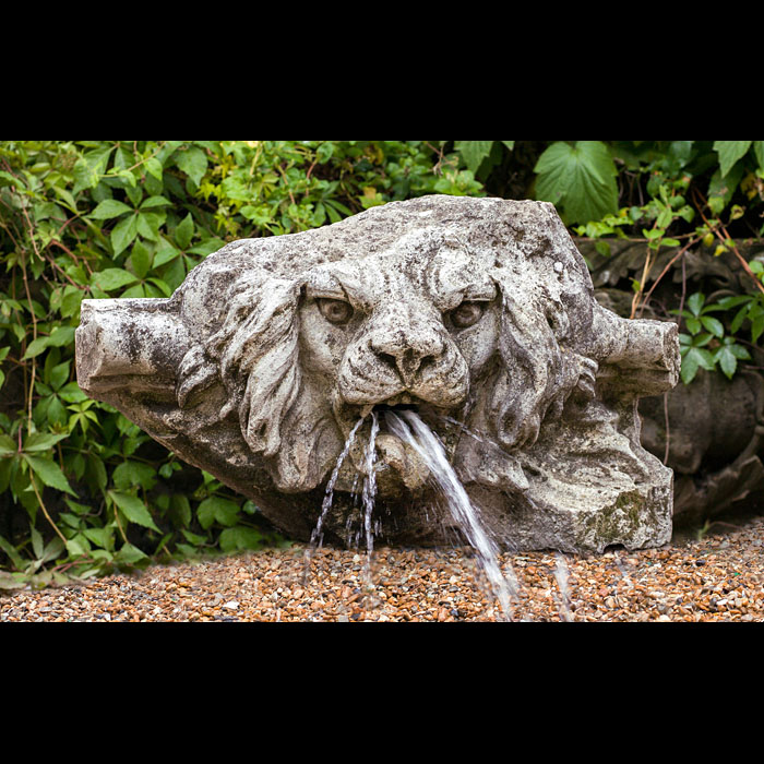 Large Victorian Portland Stone Fountain Head