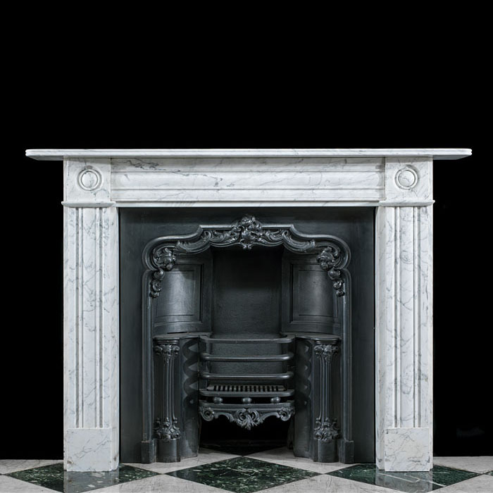 A Regency Style Bullseye Marble Chimneypiece