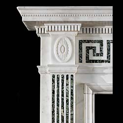 A Neoclassical Style Statuary Fireplace