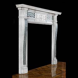 A Neoclassical Style Statuary Fireplace