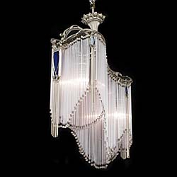 An Art Nouveau Style Nickel Plated Light