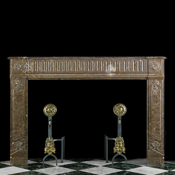 A Louis XVI Marble Fireplace Mantel