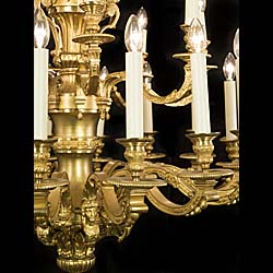 A Baroque Style Gilt Brass Chandelier