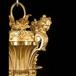 A Baroque Style Gilt Brass Chandelier