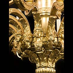 A Baroque Style Gilt Brass Chandelier