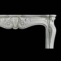  A French Rococo Carrara Marble Fireplace