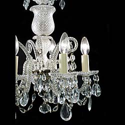 A small classical 20th century cut glass chandelier     