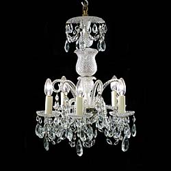 A small classical 20th century cut glass chandelier     