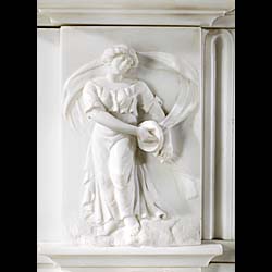 A Georgian Statuary Marble antique fireplace surround.