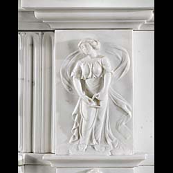 A Georgian Statuary Marble antique fireplace surround.