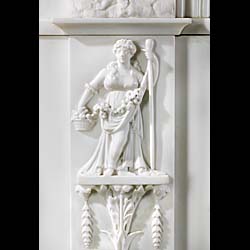 A Georgian Statuary Marble antique fireplace surround.