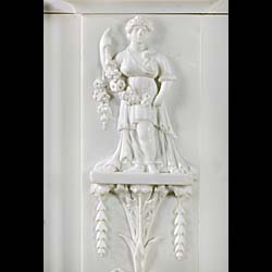 A Georgian Statuary Marble antique fireplace surround.