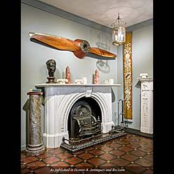  A Large Victorian Arched Marble Fireplace