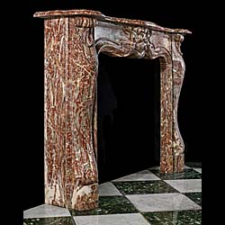  A Rococo style Rouge Royal Marble antique chimneypiece   