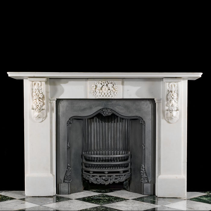 A Victorian Statuary Corbel Chimneypiece