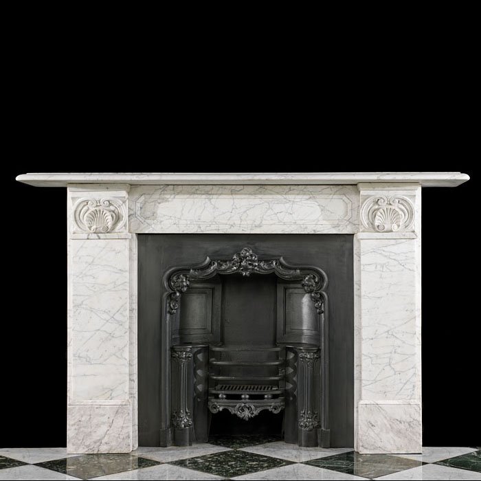 Carrara Marble English Regency Fireplace