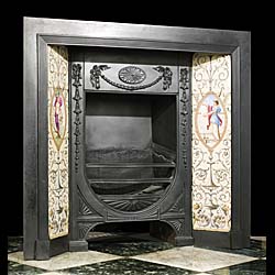  A Minton Tiled Cast Iron Fireplace Insert