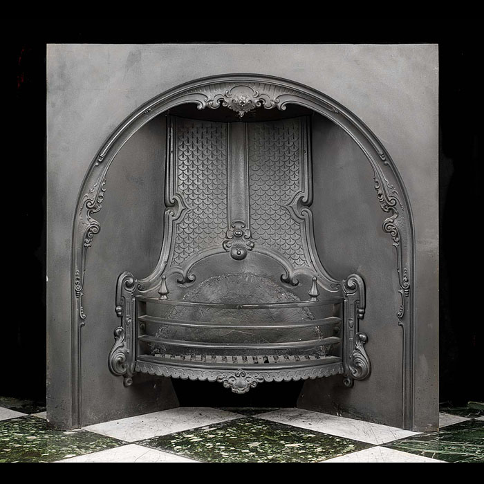 A Large Arched Victorian Fireplace Insert