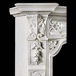 A Statuary Baroque Style Fireplace Mantel