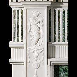  A Georgian Style Statuary Marble Fireplace