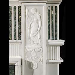  A Georgian Style Statuary Marble Fireplace