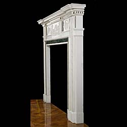  A Georgian Style Statuary Marble Fireplace