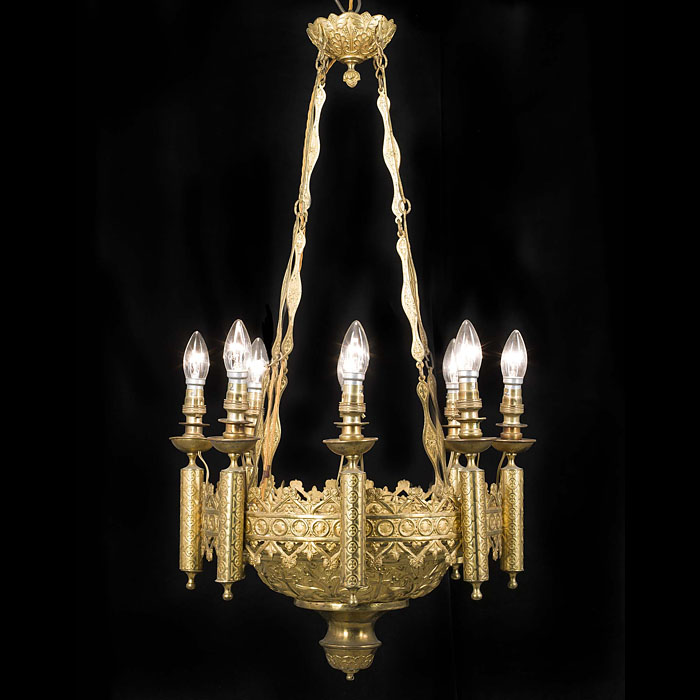 A Gothic Revival Eight Branch Chandelier