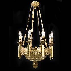 A Gothic Revival Eight Branch Chandelier