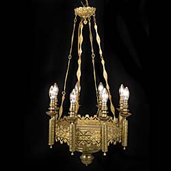 A Gothic Revival Eight Branch Chandelier