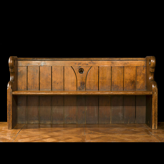 A Three Seat Arts & Crafts Oak Pew Bench