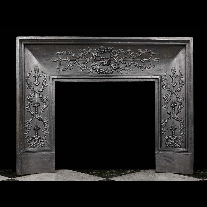  Louis XVI style cast iron fireplace insert   