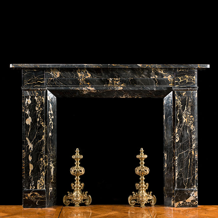  A Regency Fireplace Mantel in fine Portoro Marble   