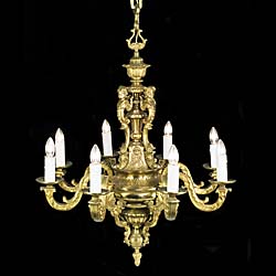 A Large Victorian Eight Branch Chandelier
