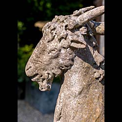 A Pair of Italian Carrara Marble Putti & Goats