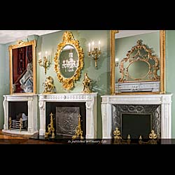 A Carved & Gilded French Overmantel Mirror