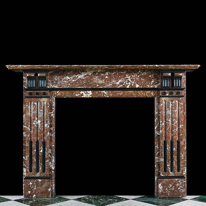 A Languedoc Marble Victorian Fireplace