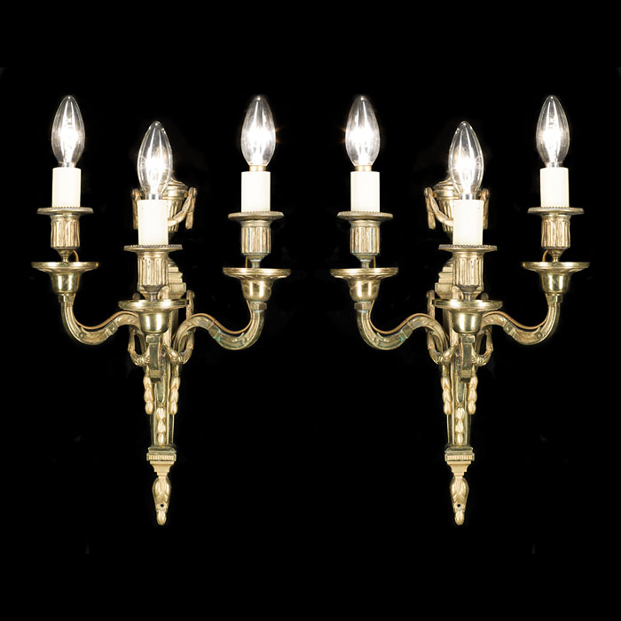 A Pair of Neoclassical Style Wall Lights
