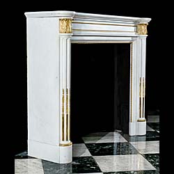  An attractive Louis XVI Statuary Marble Fireplace Mantel   