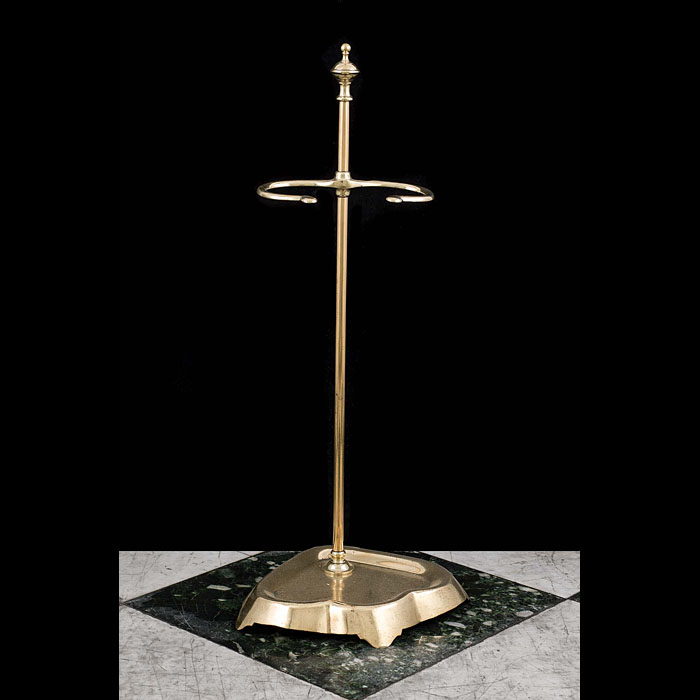 A 19th Century Antique Brass Fire Tool Stand
