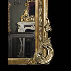 A Large Louis XVI Giltwood Overmantel Mirror