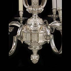 A Louis XVI Style Gilt Bronze Chandelier