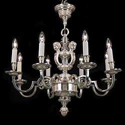 A Louis XVI Style Gilt Bronze Chandelier