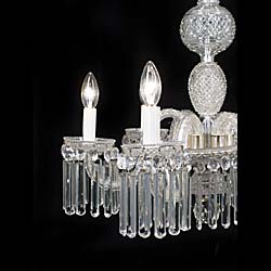  A Regency style six branch cut glass antique chandelier   