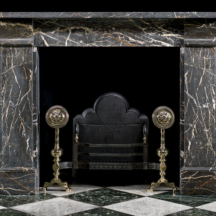  A simple but smart Victorian grey marble fireplace mantel   