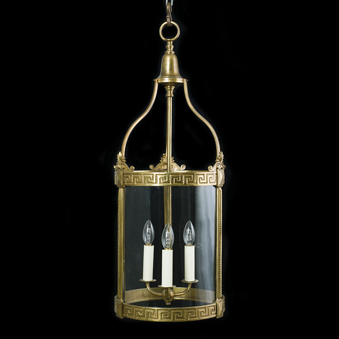 A brass Regency style hall lantern
